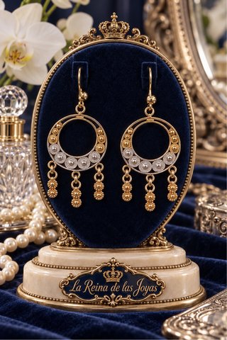 Orecchini filigrana argento 925 oro 18k gypsy