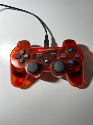 Mando PS3 Rojo Transparente