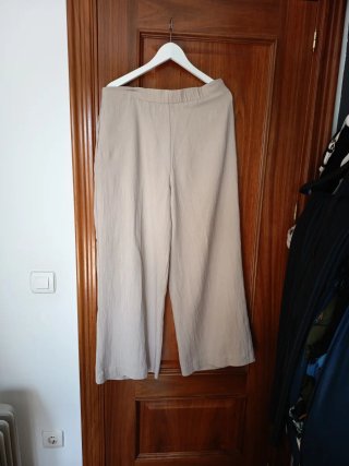 Pantalón Ancho Beige