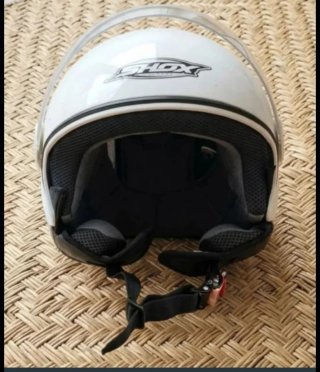 Casco de moto SHOX blanco