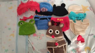 Set de 7 Trajes de Ganchillo para Bebé