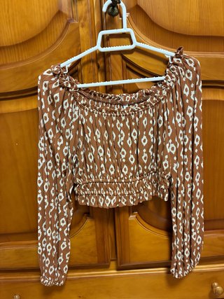 Top de manga larga estampado