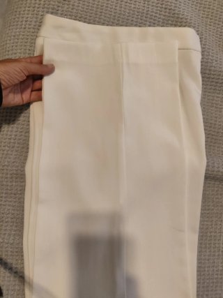 Pantalón Zara Pata Ancha Blanco