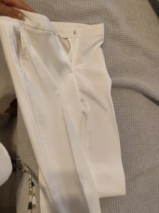 Pantalón Zara Pata Ancha Blanco