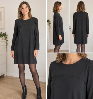 Vestido Fiesta Negro Mango Talla M