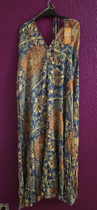 Vestido largo boho estampado flores Beldadd
