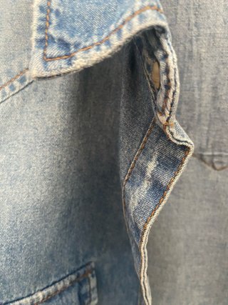 Camisa vaquera bordada Zara Talla M