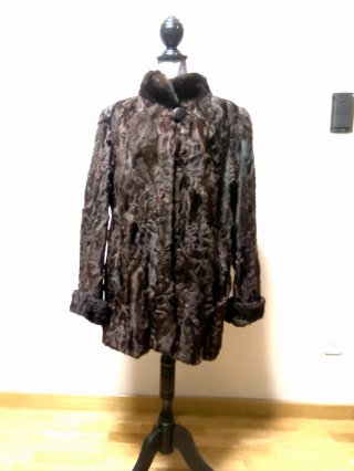 Abrigo alta peletería Vintage De la Roca Nuevo T.L