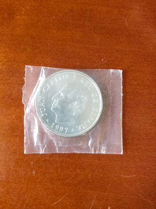 2 Monedas Plata 2000 Pesetas 1997 Juan Carlos I