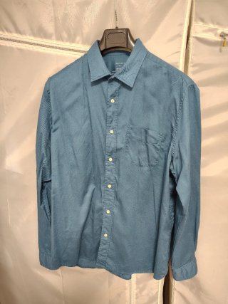 Camisa azul talla grande manga larga