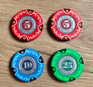 Set fichas Poker Bullets arcilla 14gr 4cm NUEVAS