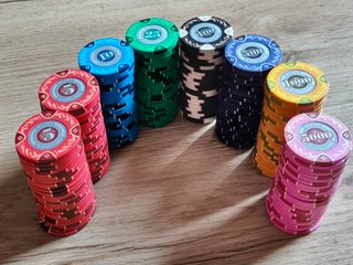 Set fichas Poker Bullets arcilla 14gr 4cm NUEVAS