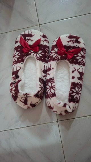 Pantofole donna con motivo natalizio