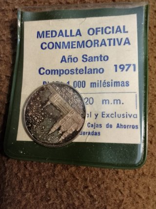 Medalla plata Año Santo compostelano 1971