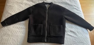 Chaqueta Zara Gris Efecto Terciopelo