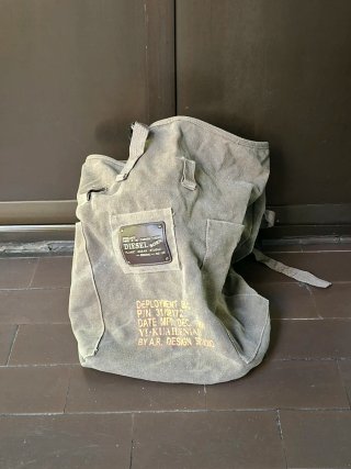 Mochila tipo macuto Diesel verde grisáceo