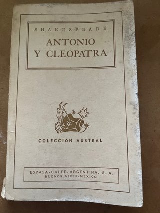 libro Antonio y Cleopatra