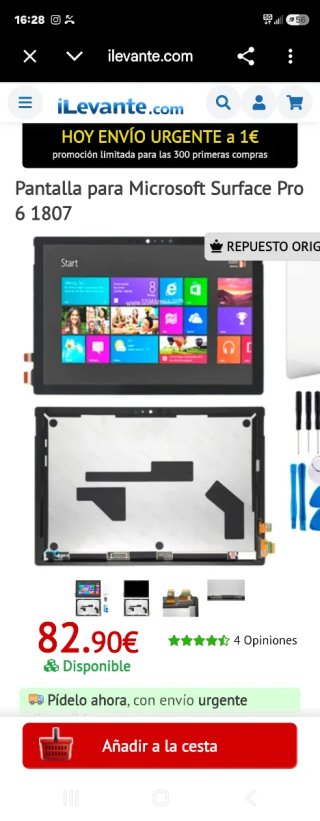 Schermo Microsoft Surface Pro 6 1807