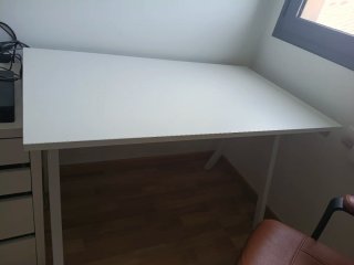Mesa de escritorio Ikea blanca
