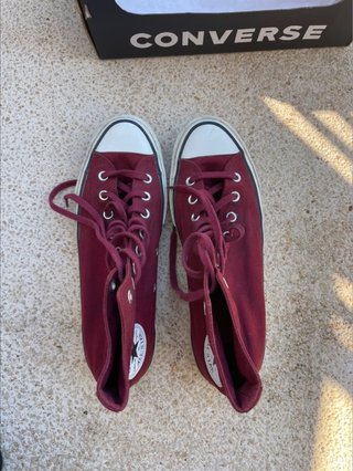 Zapatillas Converse Altas Plataforma Granate
