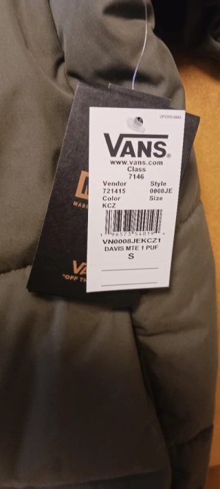 Chamarra VANS verde olivo hombre