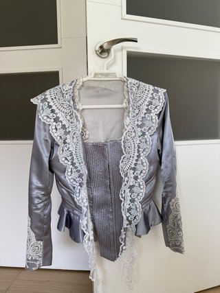 Corpiño de Fallera Plateado Talla M