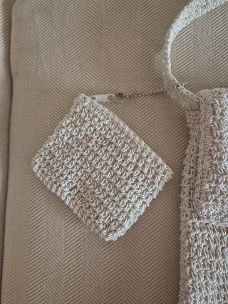Bolso bandolera tejido con monedero