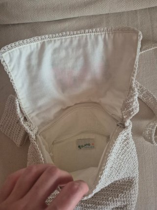 Bolso bandolera tejido con monedero
