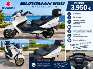 Suzuki Burgman 650 Maxi Scooter Blanca