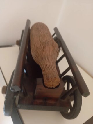 Carretto porta bottiglie in legno