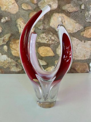 Centro de mesa de cristal de Murano