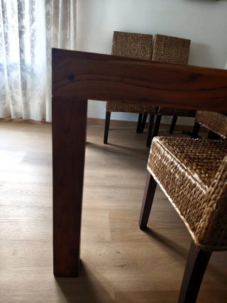 Mesa de Comedor Cuadrada de Teka De 1'40x140