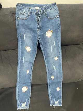 Pantalones Vaqueros con Estampado