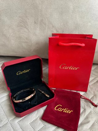 Pulsera Cartier Talla17 Rose Gold acero inoxidable
