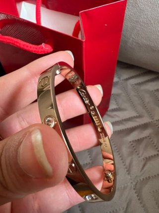 Pulsera Cartier Talla17 Rose Gold acero inoxidable