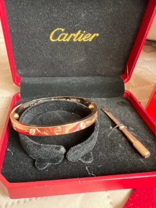 Pulsera Cartier Talla17 Rose Gold acero inoxidable