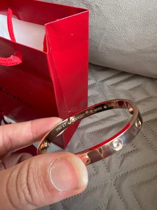 Pulsera Cartier Talla17 Rose Gold acero inoxidable