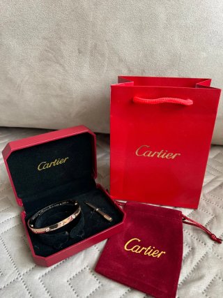 Pulsera Cartier Talla17 Rose Gold acero inoxidable
