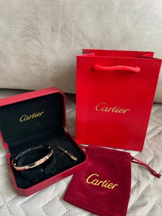 Pulsera Cartier Talla17 Rose Gold acero inoxidable