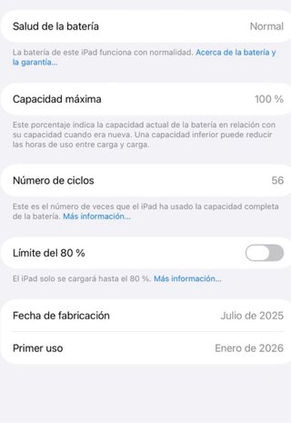 iPad Pro 11" 256GB Gris Espacial - Batería 100%