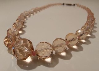 Collar Vintage Swarovski Cristal Topacio Rosa 1960