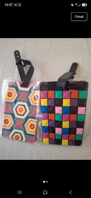 Set di 2 etichette per valigie
