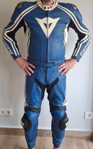 Mono de Moto divisible. Dainese Azul y Blanco