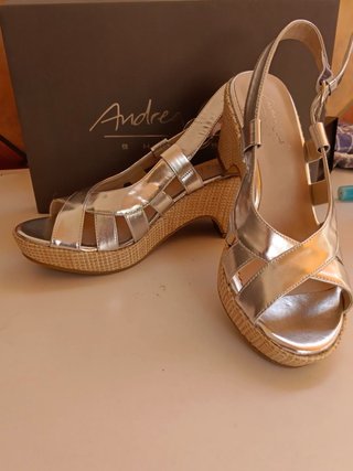 Sandalias Andrea Conti Plata Talla 38