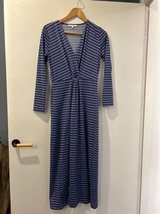Vestido B.YOUNG Rayas Azul/Morado Talla S