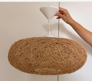 Lámpara techo fibra natural