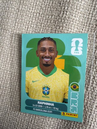 Cromo Panini Raphinha - Selección Brasil