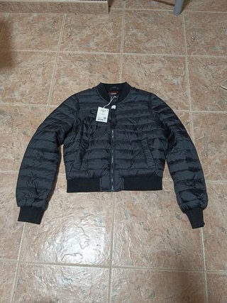 Chaqueta bomber negra talla S