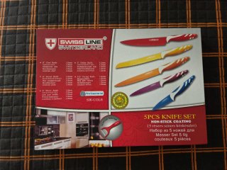 Set de 5 cuchillos de cocina + pelador de regalo.