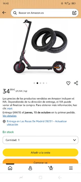 Pack 2 Neumáticos Scooter Eléctrica